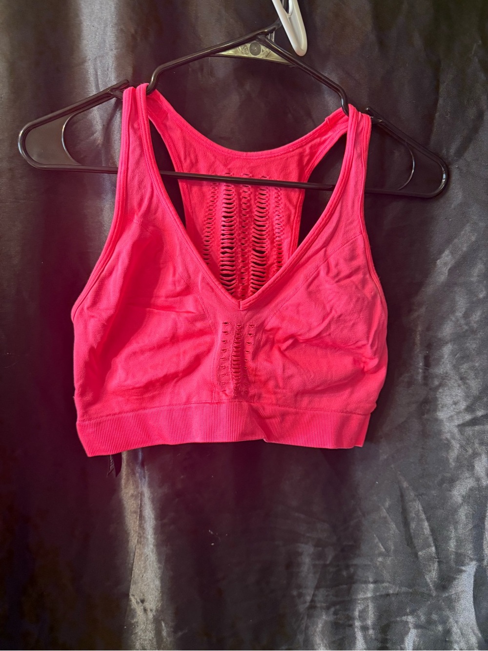 Seamless Pink Sports Bralette with Racerback